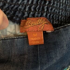 Scully Navy Midi Skirt